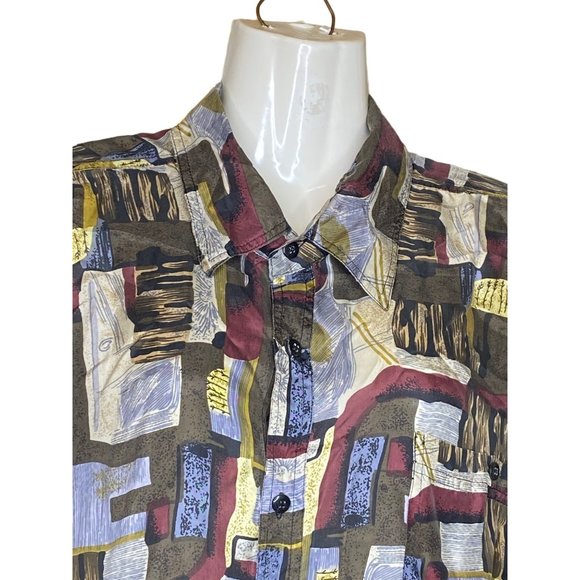 Robert Alan Dress Shirt silk XL Short Sleeve - Picture 3 of 9